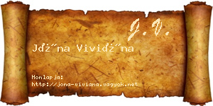 Jóna Viviána névjegykártya